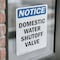 Signmission Domestic Water Shutoff Valve, 7 in W x Rectangle, Vinyl Decal OS-2PACK-NS-D-710-V-11455 - alternate 5